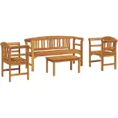 vidaXL Tuinrozen loungeset 4 st Massief Acacia Hout