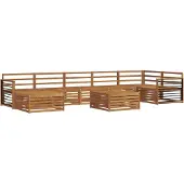 vidaXL Buiten bank set 8 st Naturel