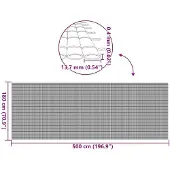 vidaXL Tuinhek, dubbelzijdig, grijs, 1,8x5 meter, PVC