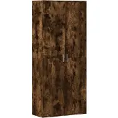vidaXL Hoge kast 80x35x180 cm bewerkt hout gerookt eikenkleurig