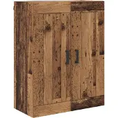 vidaXL Highboard 2 pcs Oud Hout 69,5 x 34 x 180 cm Bewerkt hout