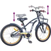 vidaXL Kinderfiets 20 Inch voor 6-11 jaar oud Donkergrijs