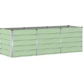 vidaXL Plantenbak Groen 240 x 80 x 75 cm Staal