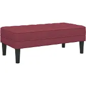 vidaXL Bank met kussen Wijnrood 113 x 57 x 39 cm Stof