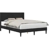 vidaXL Bedframe met hoofdeinde Zwart 140 x 200 cm Fluweel
