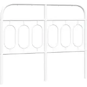 vidaXL Vervangend hoofdbord 137 cm metaal wit