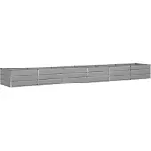 vidaXL Plantenbak Lichtgrijs 480 x 80 x 45 cm Staal
