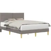 vidaXL Bedframe met hoofdeinde Taupe 120 x 200 cm Stof
