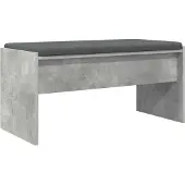 vidaXL Hallenbank met kussen Beton Grijs 83 x 38 x 40 cm