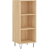 vidaXL Hoge kast 34,5x34x180 cm bewerkt hout sonoma eikenkleurig
