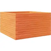 vidaXL Plantenbak 80x80x46 cm massief grenenhout wasbruin
