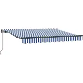 vidaXL Uitschuifbare luifel Blauw 250 x 200 cm Stof