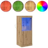 vidaXL LED Dressoir Artisan Eiken 41 x 37 x 100 cm Bewerkt hout
