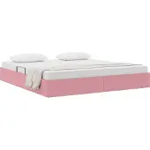 vidaXL Ottoman Bedframe met opslag Roze 160 x 200 cm Fluweel