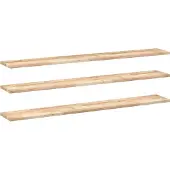 vidaXL Wandschappen 3 st zwevend 120x20x2 cm onbehandeld acaciahout