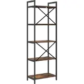 vidaXL Boekenplank 5-laags 56 x 34 x 171 cm Bewerkt hout Rook Eiken