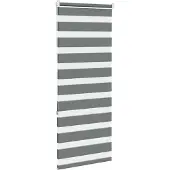 vidaXL Dubbele rolgordijn, donkergrijs, 55x150 cm, stofbreedte 50,9 cm, polyester