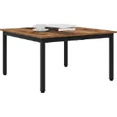 vidaXL Salontafel Oudhout 80 x 80 x 45 cm Bewerkt hout