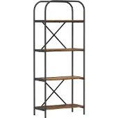 vidaXL Boekenplank 4-laags 60 x 30 x 146 cm Bewerkt hout Oudhout