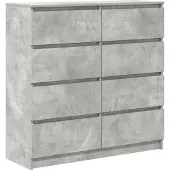 vidaXL Dressoir 100x35x99 cm bewerkt hout betongrijs