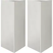 vidaXL Plantenbakken 2 st driehoek 40x34,5x75 cm roestvrij staal