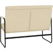 vidaXL Bankje 100x64x80 cm stof crèmekleurig