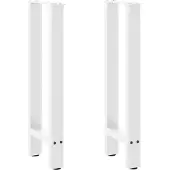 vidaXL Console tafelpoten 2 st 28x(72-73) cm staal wit