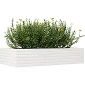 vidaXL Plantenbak 110x60x23 cm massief grenenhout wit