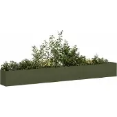 vidaXL Plantenbak 360x40x40 cm koudgewalst staal olijfgroen