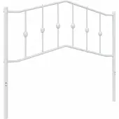 vidaXL Vervangend hoofdbord 107 cm metaal wit