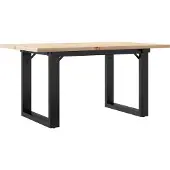 vidaXL Salontafel O-frame 80x50x40 cm massief grenenhout en staal