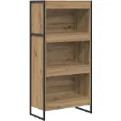vidaXL Boekenkast 60 x 30 x 121 cm Bewerkt hout Ambachtelijk Eiken