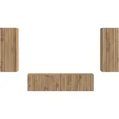 vidaXL Tv-meubelset 2 st Artisan Eiken Bewerkt hout