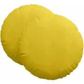 vidaXL Zitkussens 2 pcs Fluweel Geel Ø60 x 21 cm