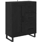vidaXL Highboard 2 st Zwart Eiken 69,5 x 34 x 180 cm