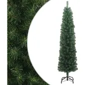 vidaXL Kunstkerstboom met standaard smal 180 cm PVC groen