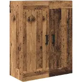 vidaXL Highboard 2 st Oud Hout 69,5 x 34 x 180 cm Bewerkt hout