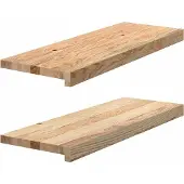 vidaXL Vensterbanken 2 st onbehandeld 70x25x2 cm massief eikenhout