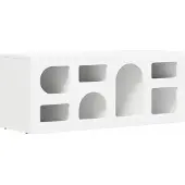 vidaXL TV Kast ELST 100 x 35 x 40 cm Wit Bewerkt hout