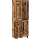 vidaXL Highboard 2 pcs Oud Hout 69,5 x 34 x 180 cm Bewerkt hout