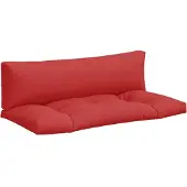vidaXL Palletkussens 2 st stof rood