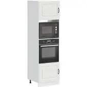 vidaXL Ovenkasten 2 st Kalmar bewerkt hout wit