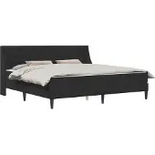 vidaXL Bedframe met matras met matras Zwart 200 x 200 cm Fluweel