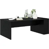 vidaXL Salontafel Zwart Eiken 95 x 50 x 34 cm Bewerkt hout
