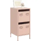 vidaXL Dressoir 35x39x73,5 cm koudgewalst staal roze