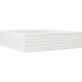 vidaXL Plantenbak 90x90x23 cm massief grenenhout wit