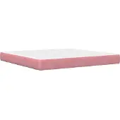 vidaXL Bedframe met matras met matras Roze 200 x 200 cm Fluweel