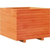vidaXL Plantenbak 60x60x49,5 cm massief grenenhout wasbruin