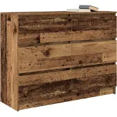 vidaXL Dressoir 100x35x76 cm spaanplaat oud hout