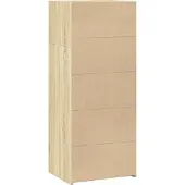 vidaXL Hoge kast 50x41x124 cm bewerkt hout sonoma eikenkleurig